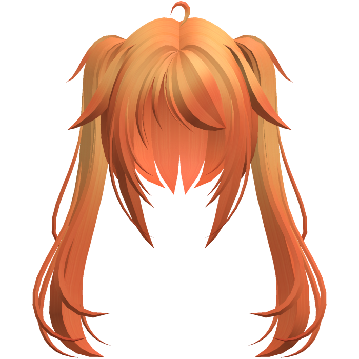 moe vkei emo messy ponytails w tufts orange