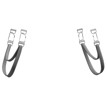 gray side waist belt suspenders Roblox item