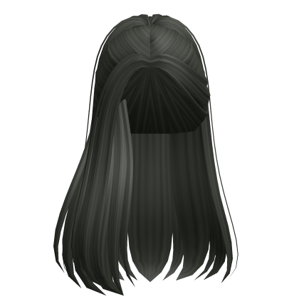 Elegant Model Side Part Ponytail (Green)