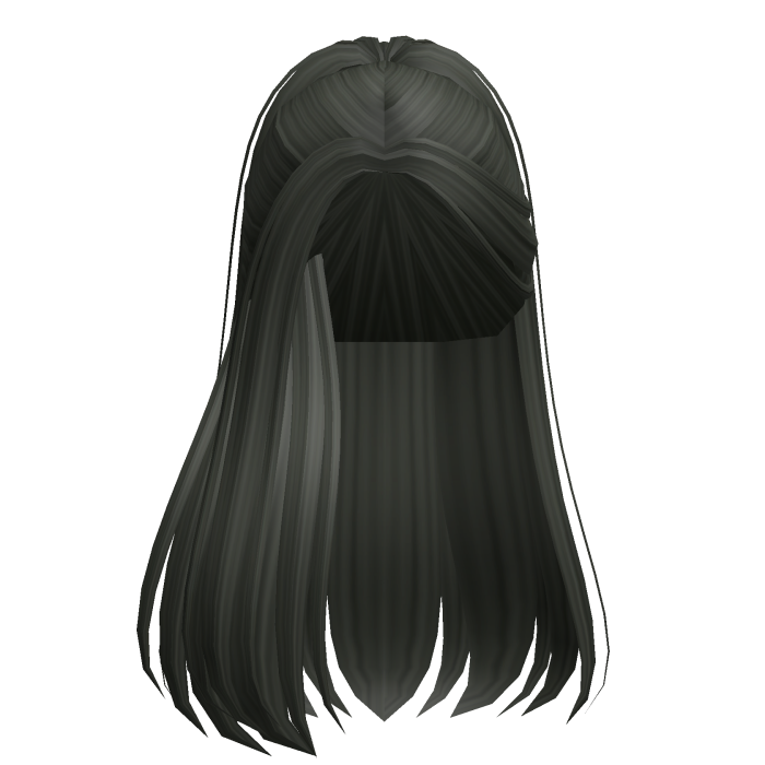 Elegant Model Side Part Ponytail (Green)