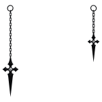 [ ⚜️ ] Black DIA Cross Pendant [ DH Addon, pbr ]