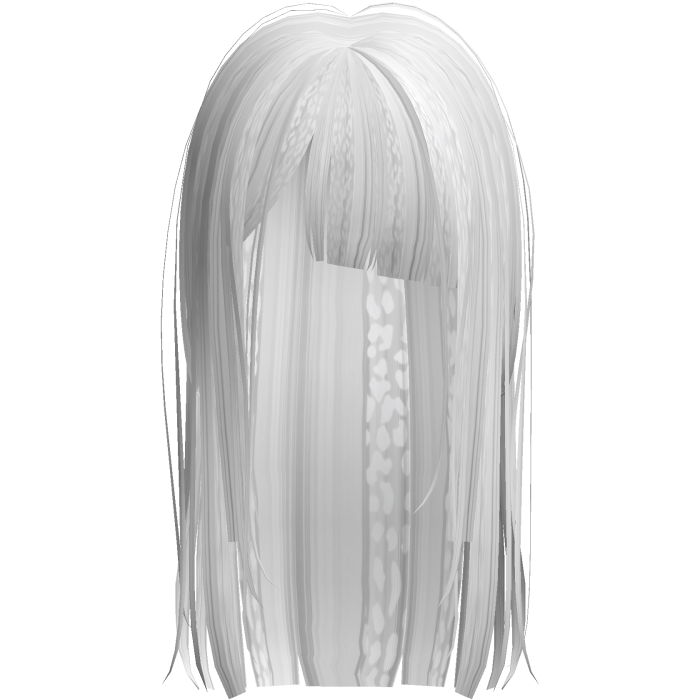 White Long Messy Goth Short Bangs Horror Hair