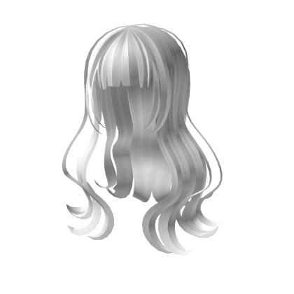White Flowy Hair With Bangs Roblox item