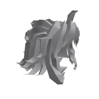 Light Grey Half-Bun Blocky Hair Roblox item