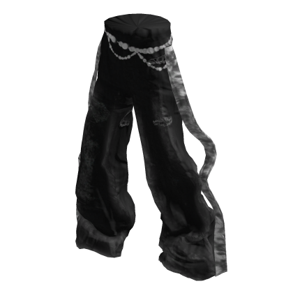 Black Y3K Cyber Bullet Crack Baggy Pants [PBR]