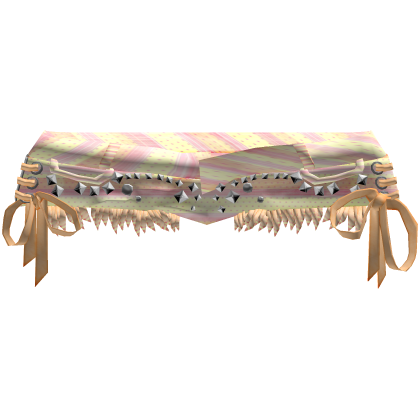 swag whimsical orange jean studed bow shorts  .˚𝄞