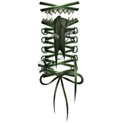 Green Creepycore Face Monster Stitches