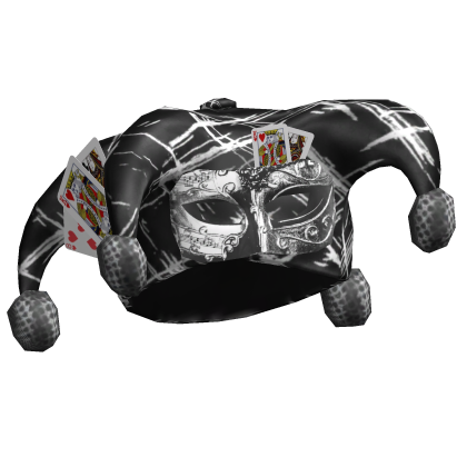 Black Jester Maximalist Monochrome Hat