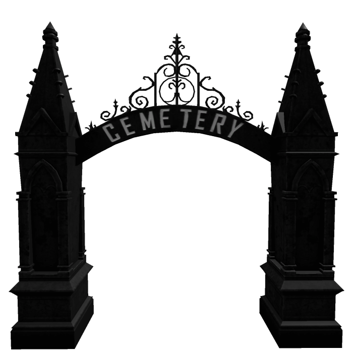 Gothic Cemetery Gates Prop