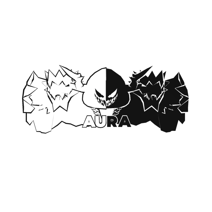 Cartoony Black&White Hood Aura Dragon Wings Combo
