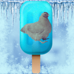 Frozen chicken popsicle