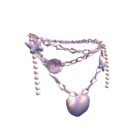 3.0! Purple Butterfly & Roses Necklace