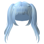 Baby Blue Lush School Girl Hair
