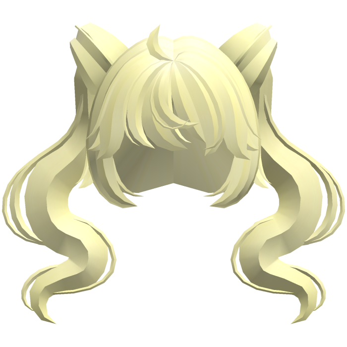 flowy magical girl swirly ponytails yellow