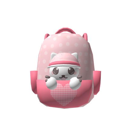 ♡ Cute Strawberry CupCake Kitty Backpack