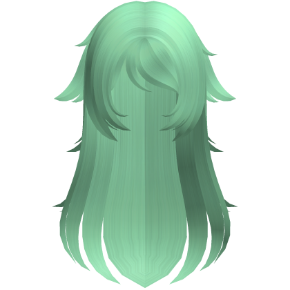 green cute neet hikikomori long messy hair