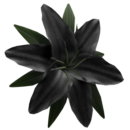 Black and Green Tropical Lily Flower Hair Clip Roblox item
