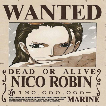 Nico Robin Wanted Poster Roblox decal