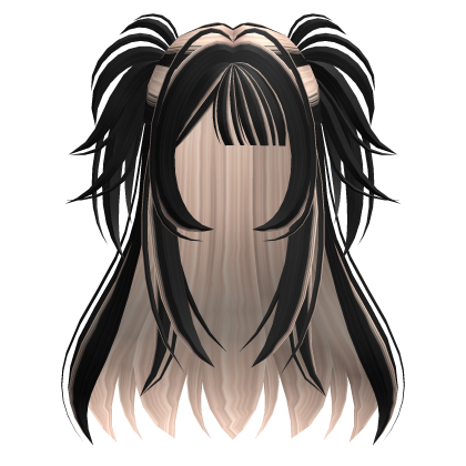 Messy Y2K Grunge Twintails (Black to Blonde) Roblox item