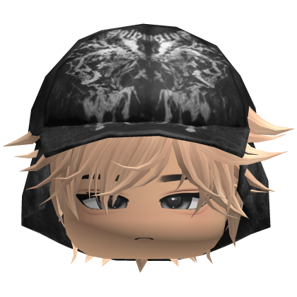 Emo Anime Spikey Boy Hair w/ Black Hat (Blonde)