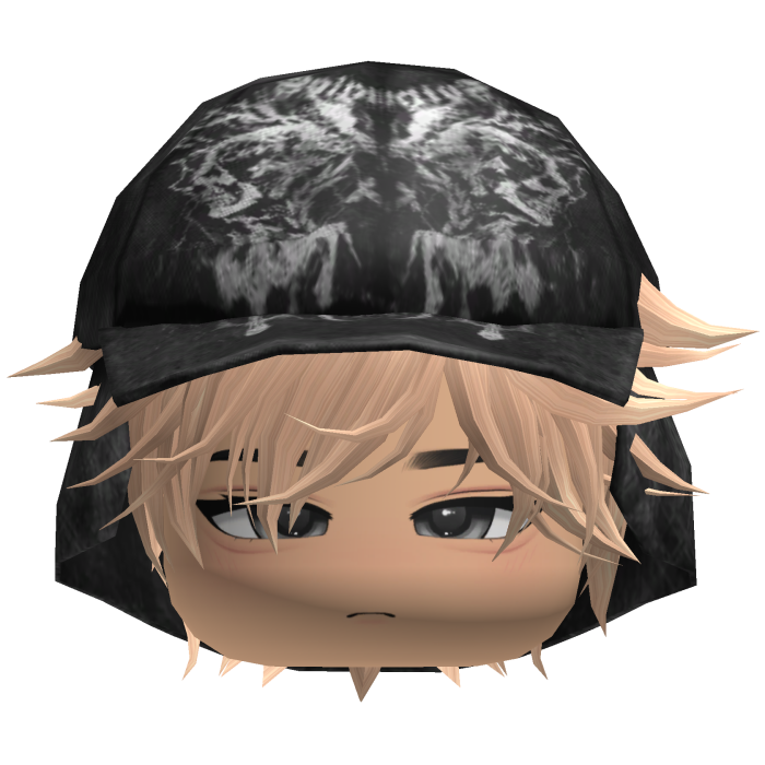Emo Anime Spikey Boy Hair w/ Black Hat (Blonde)