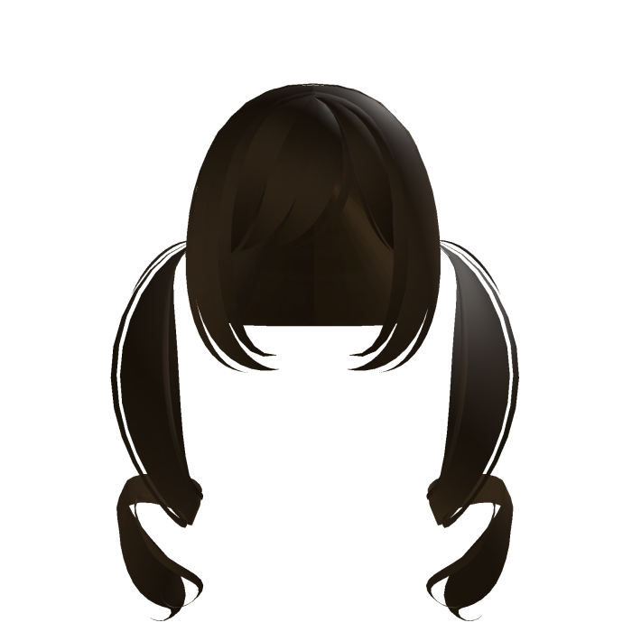 ♡ kawaii curly princess pigtails brown