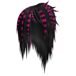 [vkeidrp57] Pink Striped Japanese Long Hair 57. 