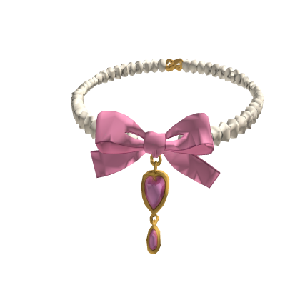 Pink cute necklace Roblox item