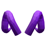 Purple Long Gem Horns