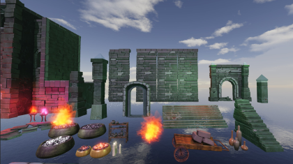 Roblox Fantasy RPG Dungeon Modular Assets Pack preview 3