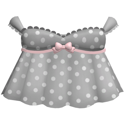 cute polka dot pink and grey flowy dress