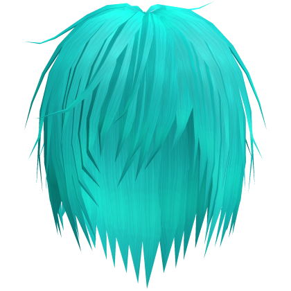 Cyan Vkei Messy Emo Punk Hair