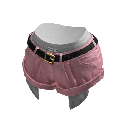 Preppy Light Pink Cotton Micro Shorts BB thumbnail