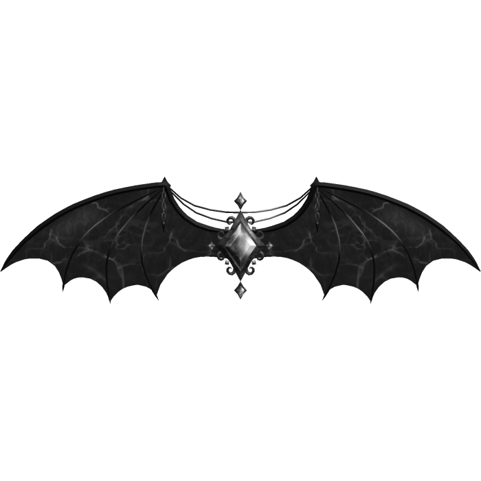 Halloween Gemstone Bat Wings (Black)
