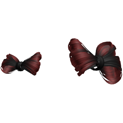 Black and Red Double Hair Bows Roblox item