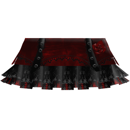 x  -  Vampire Red Rose Goth Reverie skirt 3.0