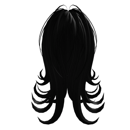 Black Long Swirly Spider Hair