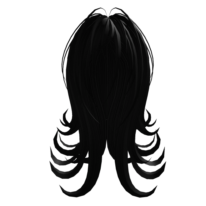 Black Long Swirly Spider Hair