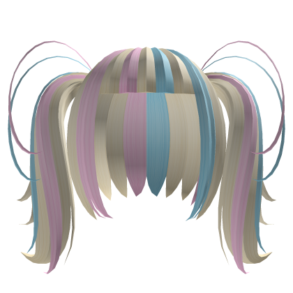 Cute anime magical fluffy hair in pastel blonde Roblox item