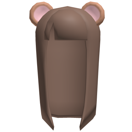 low poly classic long brown puppy hair  Roblox item