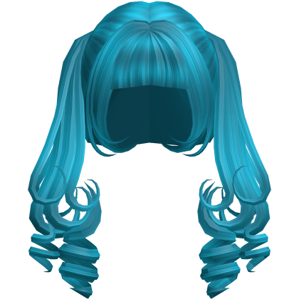 cyan lolita pigtail curly Roblox item