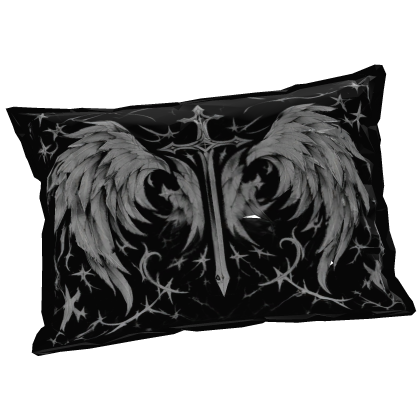 black gothic emo pillow 