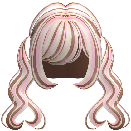. ‿♡ pretty neapolitan heart pigtail hair ⊹ . ୨୧