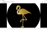 Golden flamingos