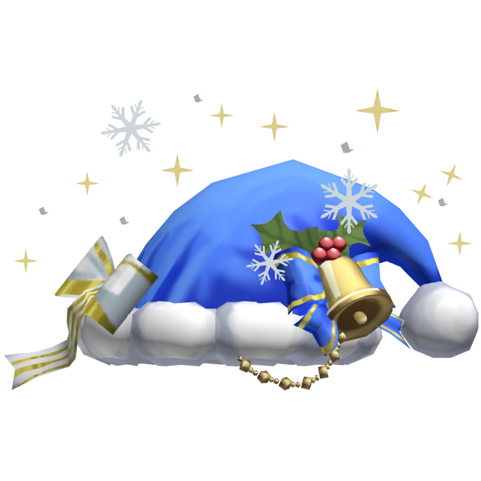 Festive Blue Christmas Santa Hat Holiday New Year