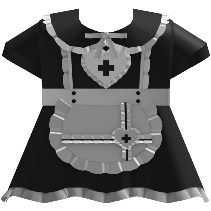 Black goth kawaii cute ruffled nurse dress 