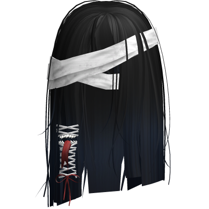 Creepy Black Blue Short Monster Hair Bandages
