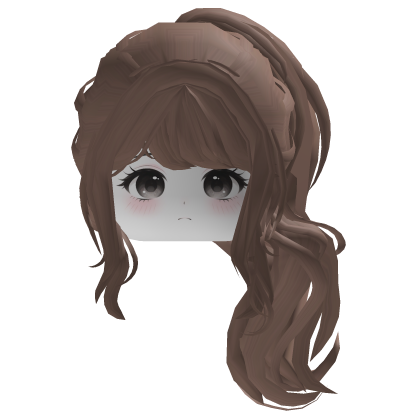 Cute Girl w/ Goth Ponytail Hair & Emo Face Y2k  Roblox item