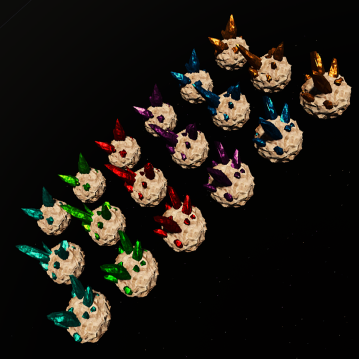 Crystal Ores (54 Models) preview 2