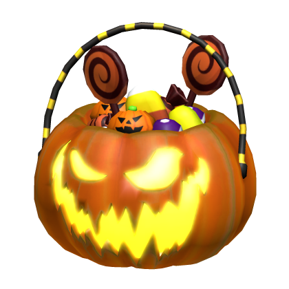 Cute Emissive Glowy Halloween Pumpkin Bucket  Roblox item